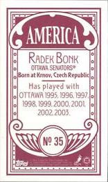 2003-04 Topps C55 - Minis America Back Red #35 Radek Bonk Back
