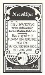 2003-04 Topps C55 - Minis Brooklyn Back #55 Ed Jovanovski Back