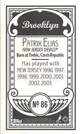 2003-04 Topps C55 - Minis Brooklyn Back #86 Patrik Elias Back