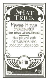 2003-04 Topps C55 - Minis Hat Trick Back #10 Marian Hossa Back