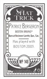 2003-04 Topps C55 - Minis Hat Trick Back #148 Patrice Bergeron Back