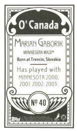 2003-04 Topps C55 - Minis O' Canada Back #40 Marian Gaborik Back