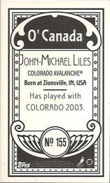 2003-04 Topps C55 - Minis O' Canada Back #155 John-Michael Liles Back