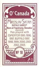 2003-04 Topps C55 - Minis O' Canada Back Red #18 Miroslav Satan Back