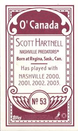 2003-04 Topps C55 - Minis O' Canada Back Red #53 Scott Hartnell Back