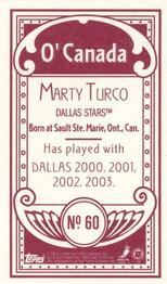 2003-04 Topps C55 - Minis O' Canada Back Red #60 Marty Turco Back