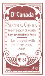 2003-04 Topps C55 - Minis O' Canada Back Red #64 Stanislav Chistov Back