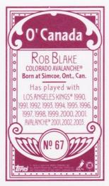 2003-04 Topps C55 - Minis O' Canada Back Red #67 Rob Blake Back