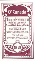 2003-04 Topps C55 - Minis O' Canada Back Red #69 Nikolai Khabibulin Back