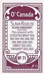 2003-04 Topps C55 - Minis O' Canada Back Red #71 Slava Kozlov Back