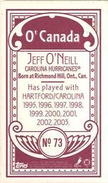 2003-04 Topps C55 - Minis O' Canada Back Red #73 Jeff O'Neill Back