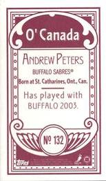 2003-04 Topps C55 - Minis O' Canada Back Red #132 Andrew Peters Back