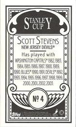 2003-04 Topps C55 - Minis Stanley Cup Back #4 Scott Stevens Back