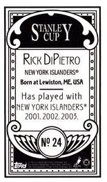 2003-04 Topps C55 - Minis Stanley Cup Back #24 Rick DiPietro Back