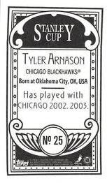 2003-04 Topps C55 - Minis Stanley Cup Back #25 Tyler Arnason Back
