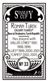 2003-04 Topps C55 - Minis Stanley Cup Back #33 Roman Turek Back