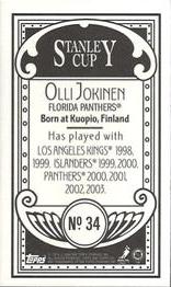 2003-04 Topps C55 - Minis Stanley Cup Back #34 Olli Jokinen Back