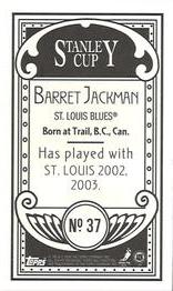 2003-04 Topps C55 - Minis Stanley Cup Back #37 Barret Jackman Back