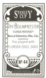 2003-04 Topps C55 - Minis Stanley Cup Back #44 Jay Bouwmeester Back