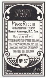 2003-04 Topps C55 - Minis Stanley Cup Back #57 Mark Recchi Back
