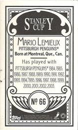 2003-04 Topps C55 - Minis Stanley Cup Back #66 Mario Lemieux Back