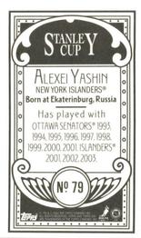 2003-04 Topps C55 - Minis Stanley Cup Back #79 Alexei Yashin Back