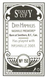 2003-04 Topps C55 - Minis Stanley Cup Back #150 Dan Hamhuis Back