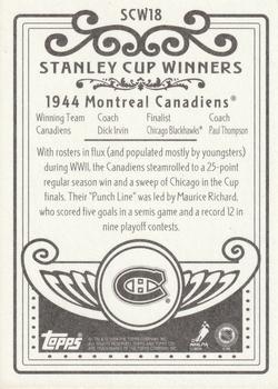 2003-04 Topps C55 - Stanley Cup Winners #SCW18 Montreal Canadiens Back