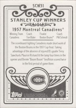 2003-04 Topps C55 - Stanley Cup Winners #SCW31 Montreal Canadiens Back