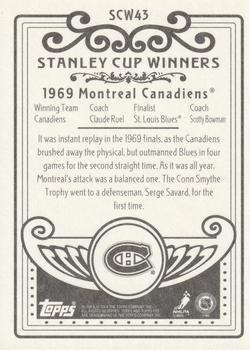 2003-04 Topps C55 - Stanley Cup Winners #SCW43 Montreal Canadiens Back