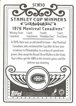 2003-04 Topps C55 - Stanley Cup Winners #SCW50 Montreal Canadiens Back