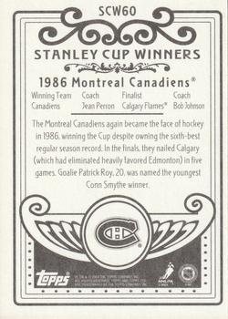 2003-04 Topps C55 - Stanley Cup Winners #SCW60 Montreal Canadiens Back
