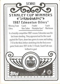 2003-04 Topps C55 - Stanley Cup Winners #SCW61 Edmonton Oilers Back