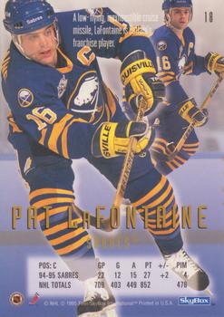 1995-96 SkyBox E-Motion #18 Pat LaFontaine Back