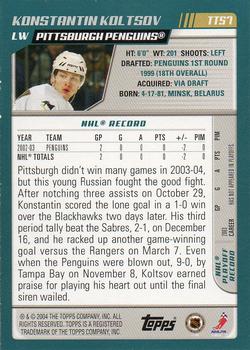 2003-04 Topps Traded & Rookies - Red #TT57 Konstantin Koltsov Back