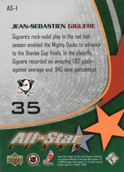 2003-04 Upper Deck - All-Star Class #AS-1 Jean-Sebastien Giguere Back