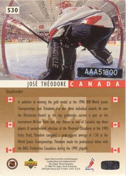 2003-04 Upper Deck - Buyback Autographs #530 Jose Theodore Back