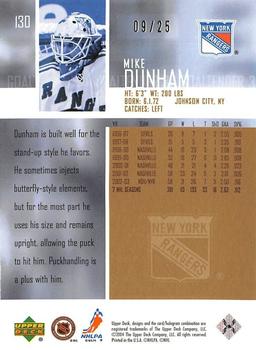 2003-04 Upper Deck - UD High Gloss #130 Mike Dunham Back