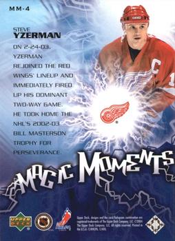 2003-04 Upper Deck - Magic Moments #MM-4 Steve Yzerman Back