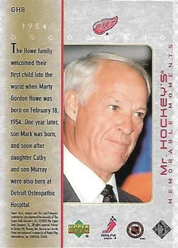 2003-04 Upper Deck - Mr. Hockey #GH8 Gordie Howe Back