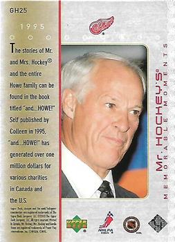 2003-04 Upper Deck - Mr. Hockey #GH25 Gordie Howe Back