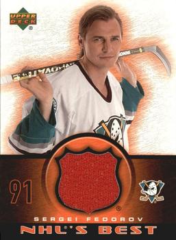 2003-04 Upper Deck - NHL's Best Jerseys #NB-SF Sergei Fedorov Front