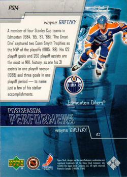 2003-04 Upper Deck - Postseason Performers #PS14 Wayne Gretzky Back