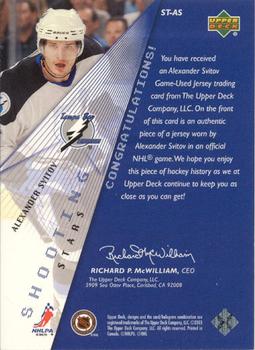 2003-04 Upper Deck - Shooting Stars #ST-AS Alexander Svitov Back
