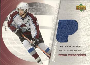 2003-04 Upper Deck - Team Essentials #TP-PF Peter Forsberg Front