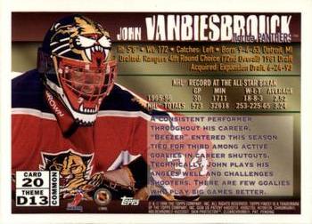 1995-96 Finest #20 John Vanbiesbrouck Back