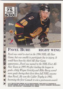 1995-96 Finest #75 Pavel Bure Back