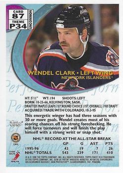 1995-96 Finest #87 Wendel Clark Back