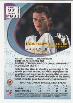 1995-96 Finest #97 Todd Harvey Back