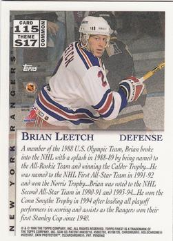1995-96 Finest #115 Brian Leetch Back